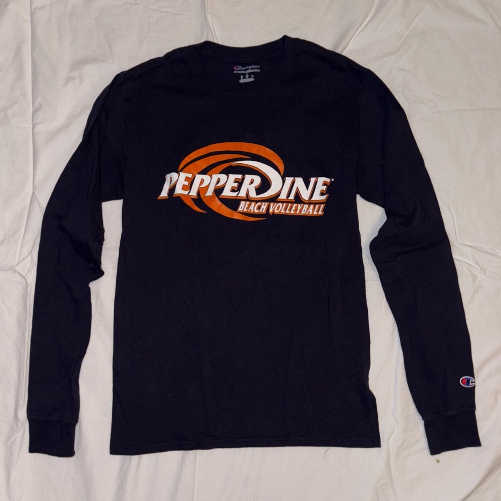 Pepperdine University, Beach Volleyball, Champion Navy Long Sleeve Men's Shirt